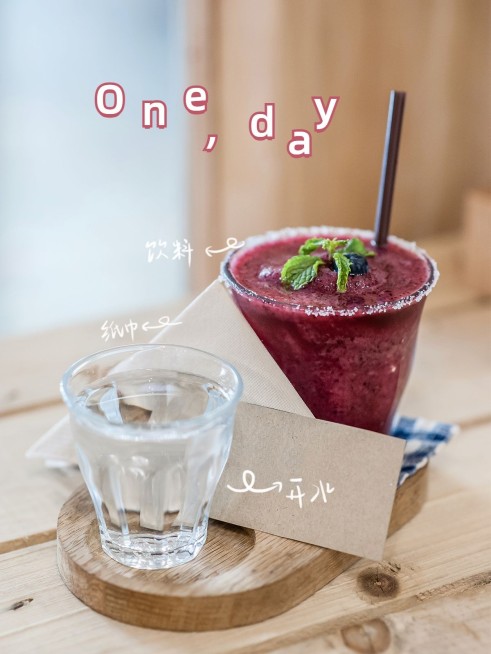 晒饮料美食词卡简约风plog模板预览效果