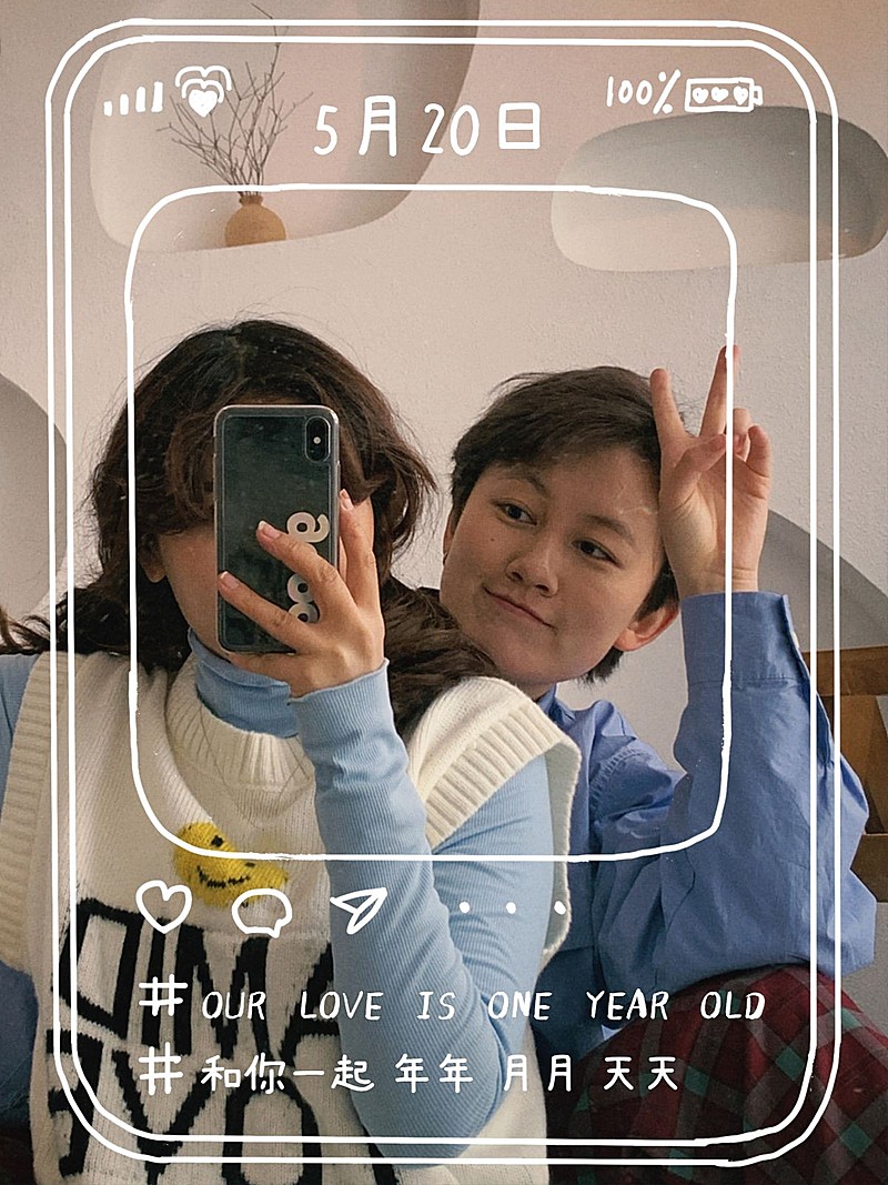 情人节情侣自拍节日祝福晒照界面风plog模板