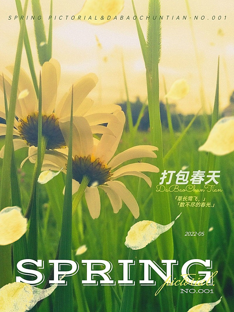 春季祝福文艺风plog模板