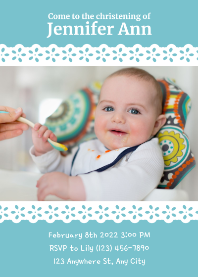 Smile Infant Baby shower invitation letter