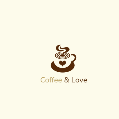 Color Block Element Coffee Shop Cafe Logo