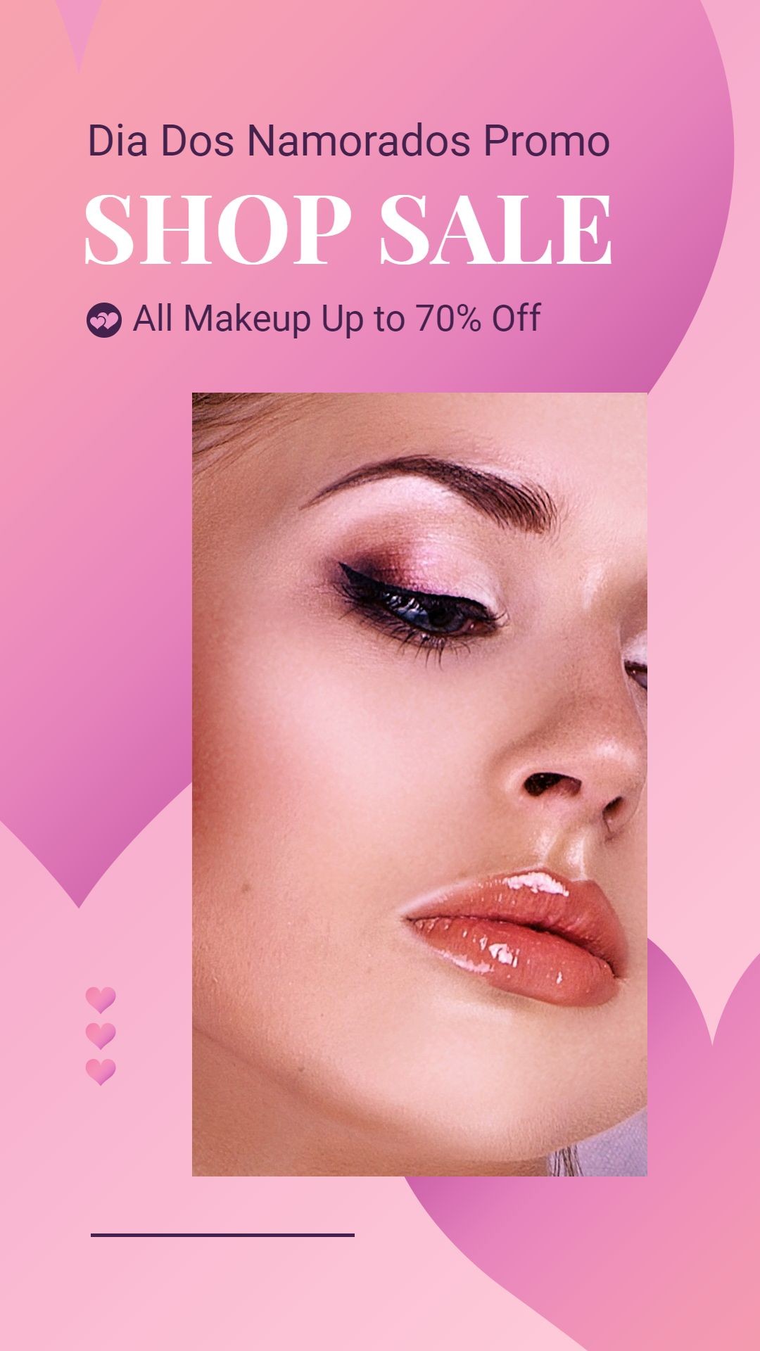 Brazil Valentine's Day Dia dos namorados Makeup Beauty Cosmetics Discount Sale Promo Ecommerce Story预览效果