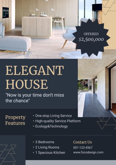 Fashion Explosion Box Price Tag House Listing for Sale Real Estate Flyer