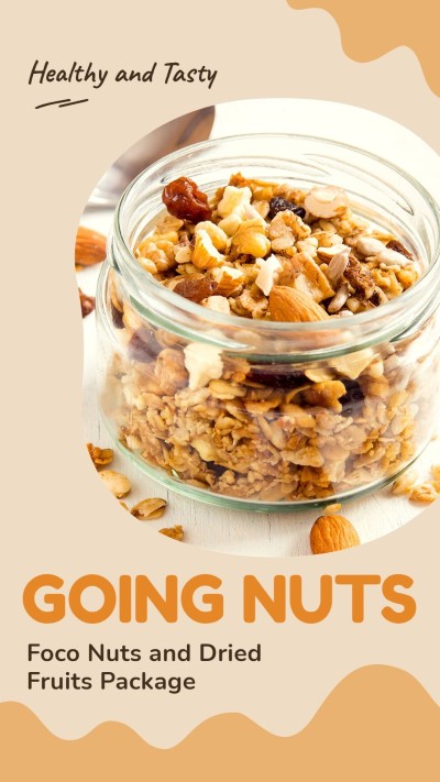 Mixed Nuts and Dried Fruits Groceries Food Promo Display Ecommerce Story