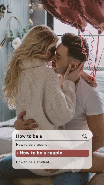 Literary Style Ballon Element Couple Moment Record iPhone interface simulation Instagram story