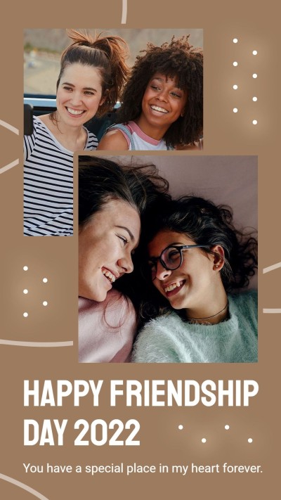 Literary Dots Element International friendship day Smile Girls Record Instagram story