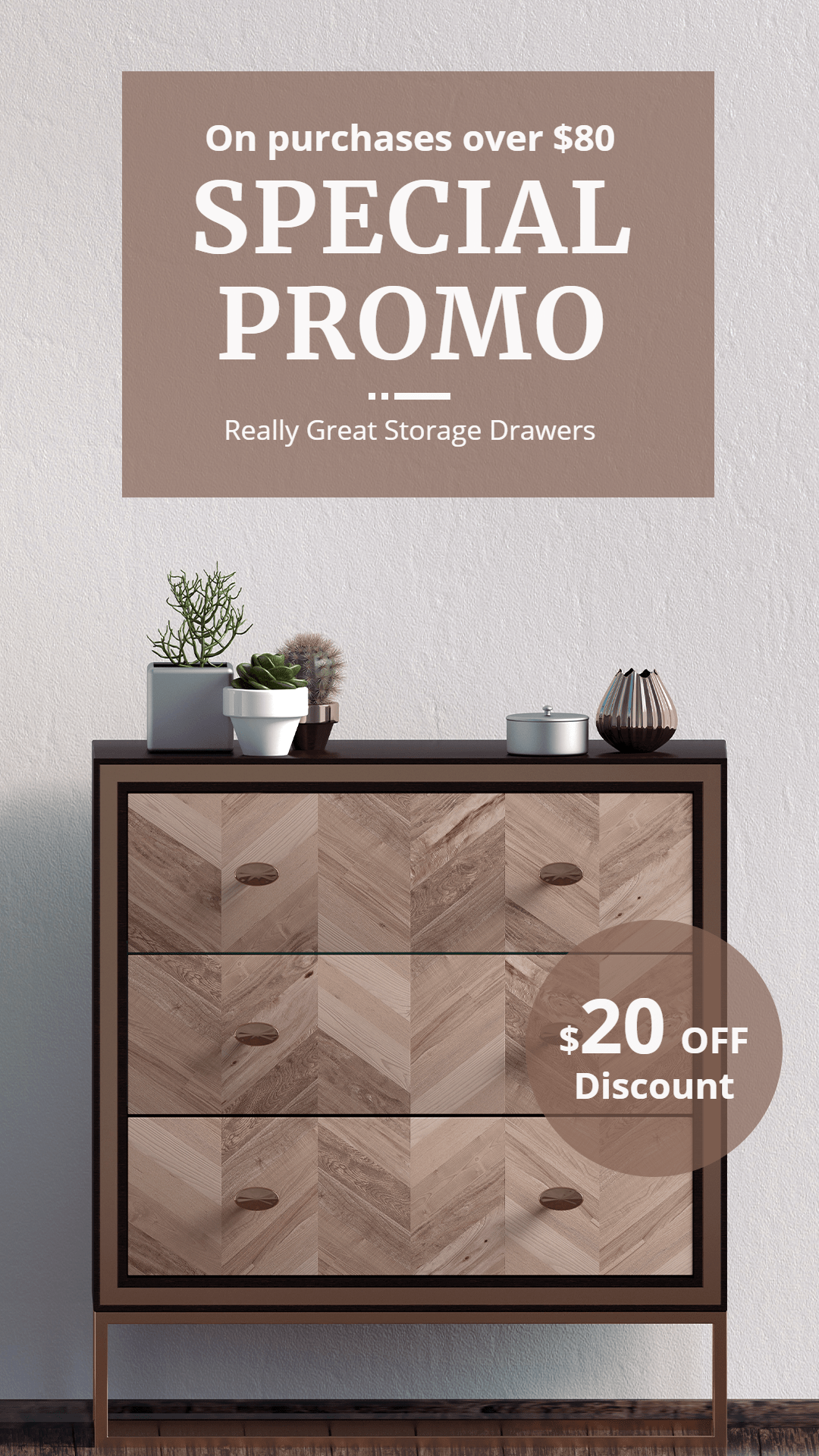 Cabinet Display Storage & Organization Products Sale Promo Ecommerce Story预览效果