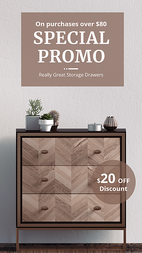 Cabinet Display Storage & Organization Products Sale Promo Ecommerce Story