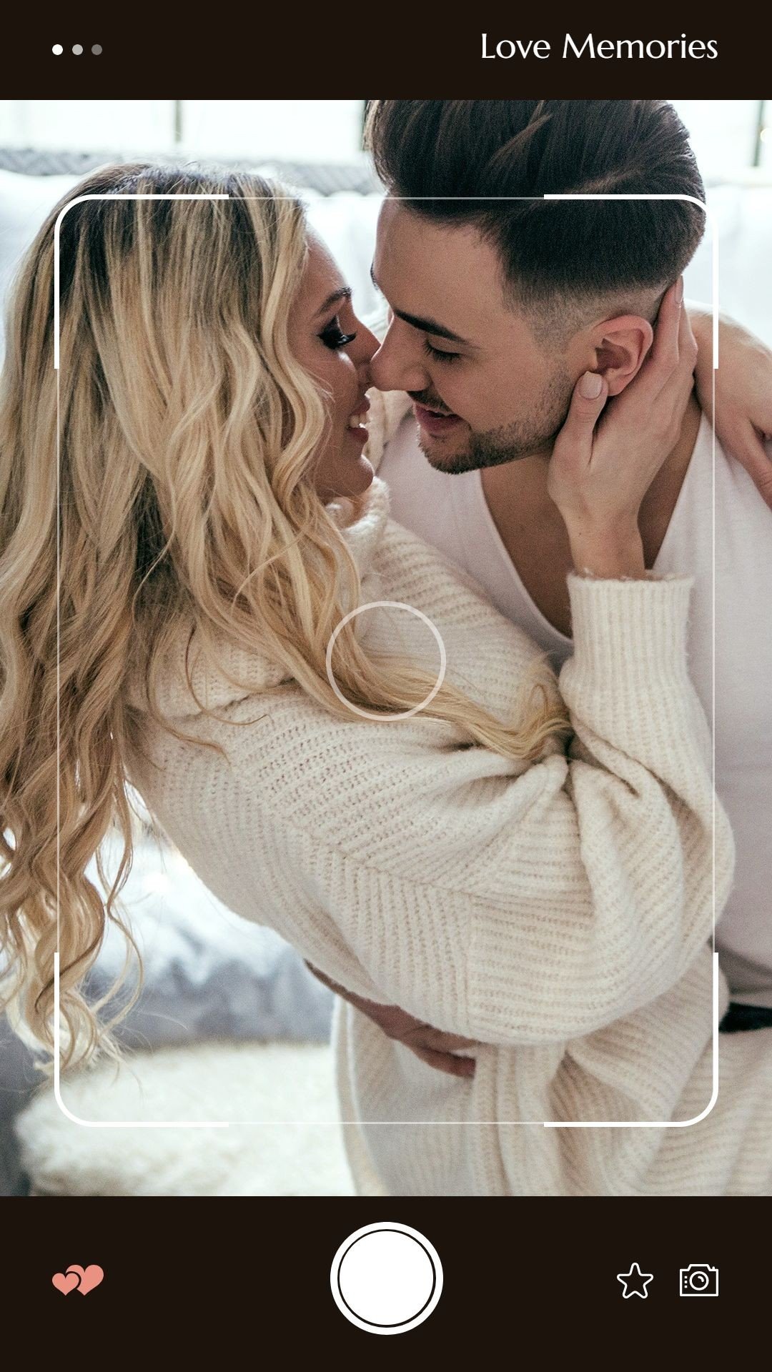 Simple Camera Interface Simulation Couple Moment Record Instagram story