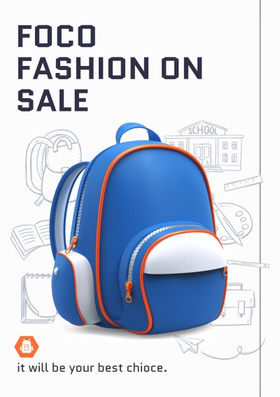 Backpack School Fashion Product Sale Promo Advertising Poster