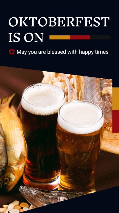 Simple Oktoberfest Festival Promotion Greeting Text Instagram Story