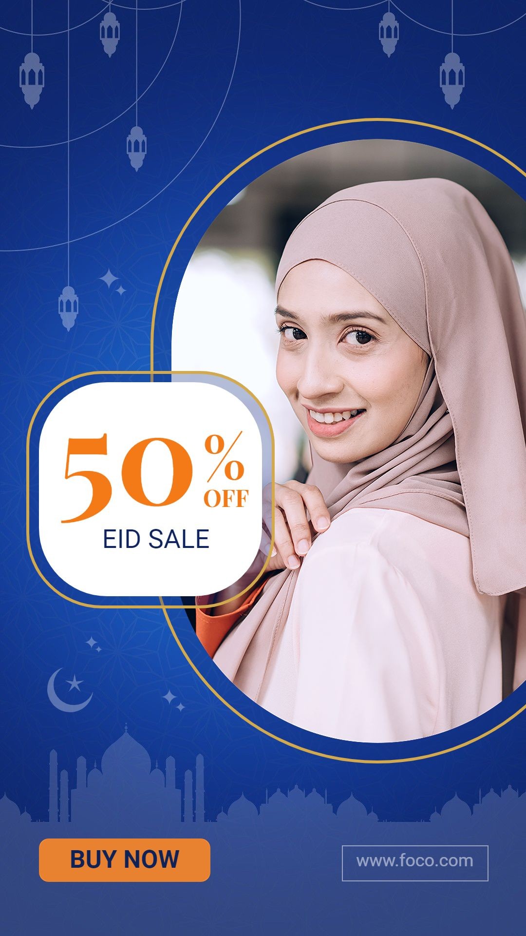 Eid al-Adha Muslim Women's Fashion Discount Promotion Sale Ecommerce Story预览效果