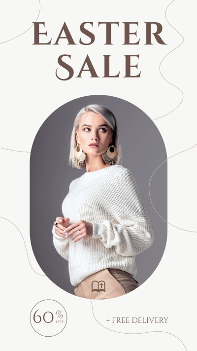 Ellipse Element Easter Women's Fashion Sale Promotion Ecommerce Story
