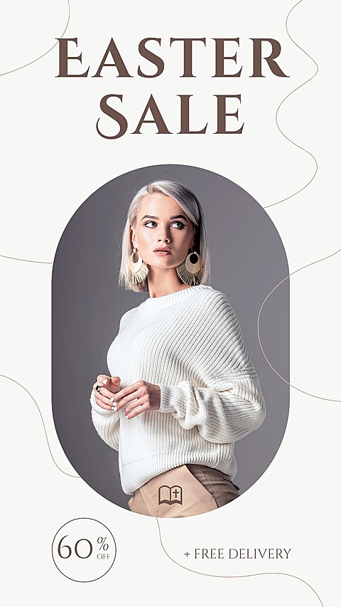 Ellipse Element Easter Women's Fashion Sale Promotion Ecommerce Story