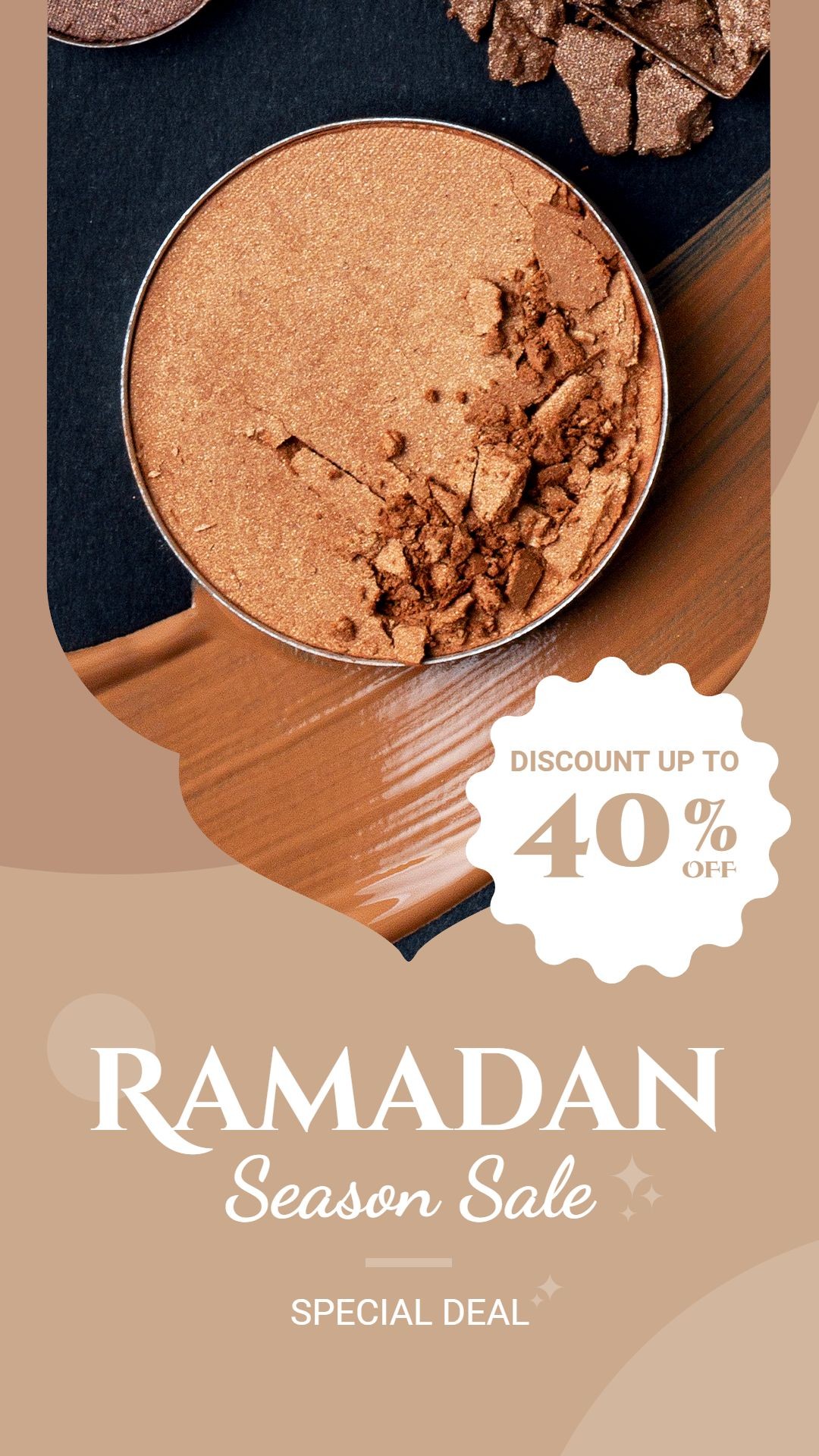 Simple Geometry Element Eid Idul Ramadan Beauty Cosmetics Powder Sale Promotion Ecommerce Story