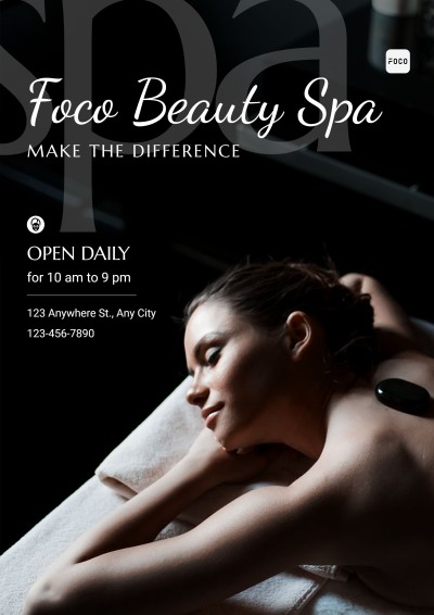 Simple Light Decorate Beauty SPA Salon Advertising Flyer