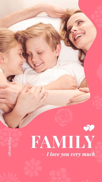 Fresh Hand Painted Flowers Element Family Smile Moment Record Instagram Story