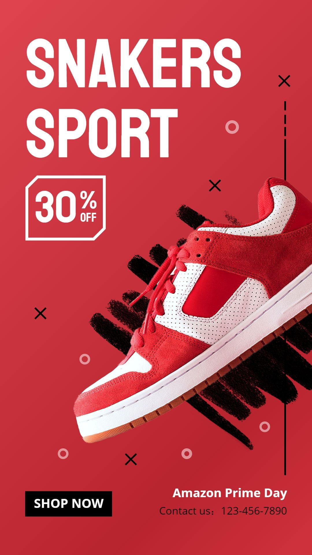 Sneakers Sports Shoes Amazon Prime Day Discount Sale Promotion Ecommerce Story预览效果