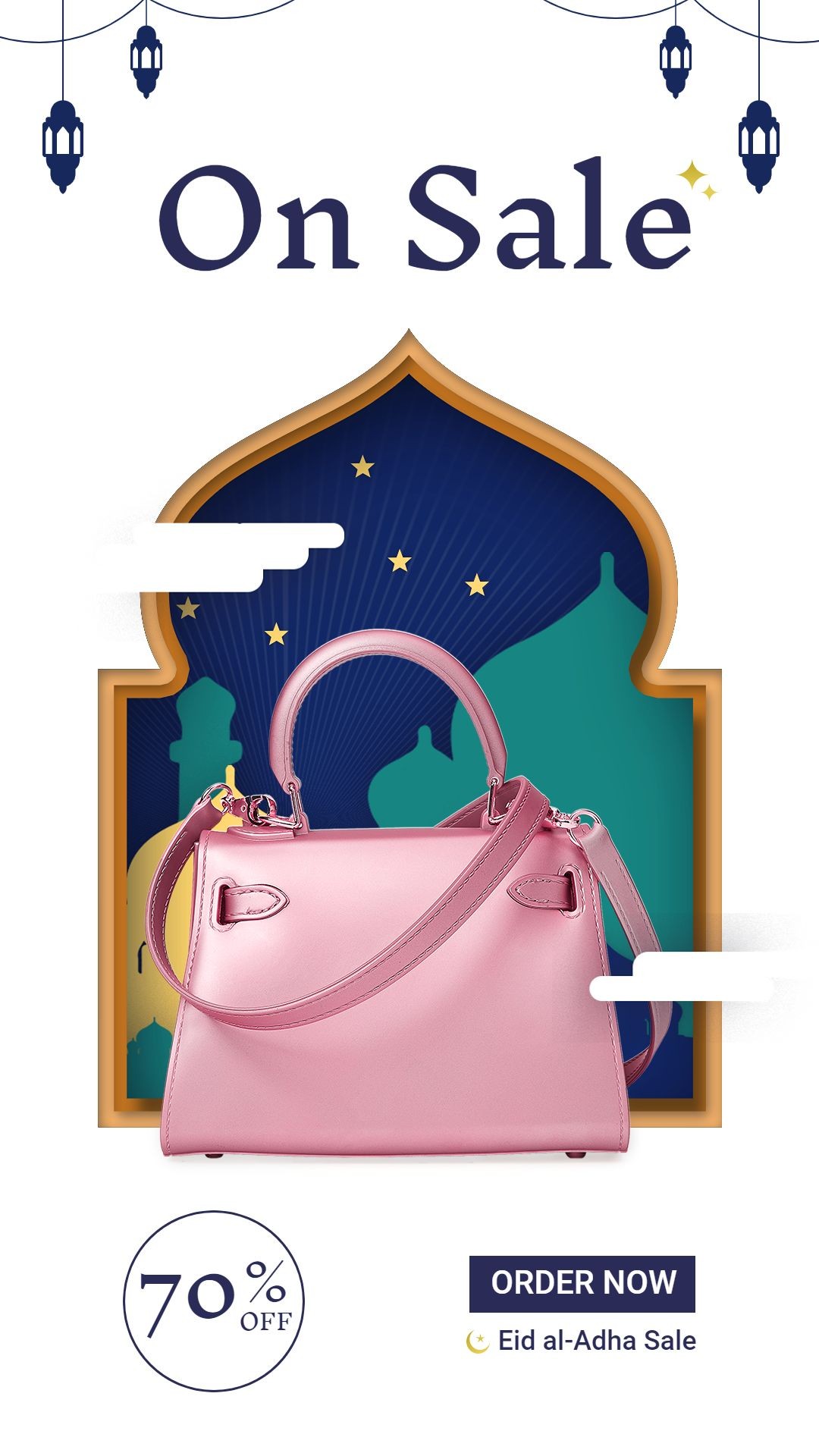 Eid al-Adha Women's Bag Purse Fashion Discount Promotion Sale Ecommerce Story预览效果