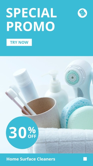 Circle Icon Element Home Cleaning Products Sale Promo Discount Ecommerce Story