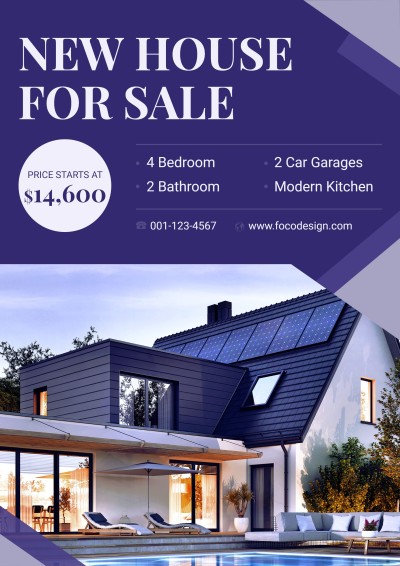 Minimalist New House For Sale Real Estate Flyer