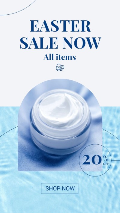Rectangle Element Easter Skincare Cosmetics Sale Promotion Ecommerce Story