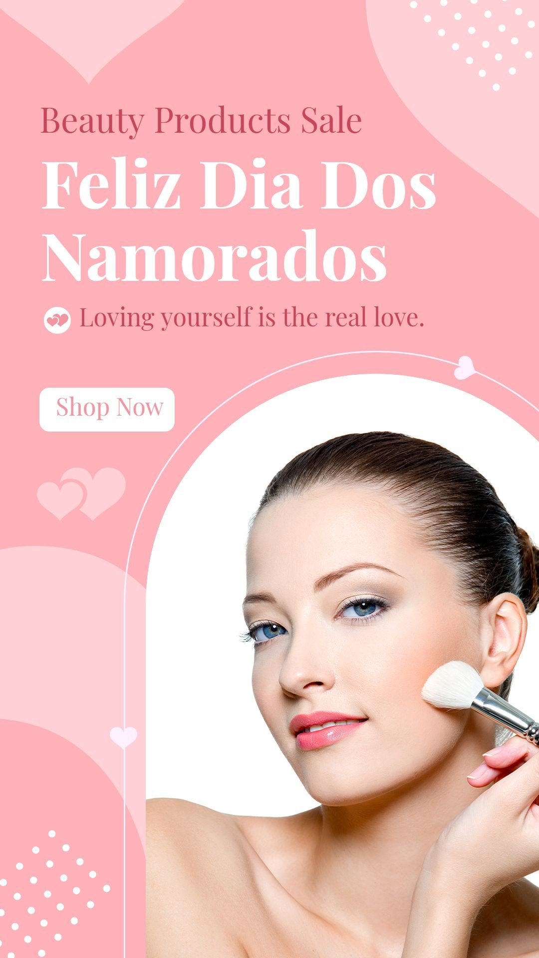 Brazil Valentine's Day Dia dos namorados Makeup Brush Beauty Cosmetics Sale Promo Ecommerce Story预览效果