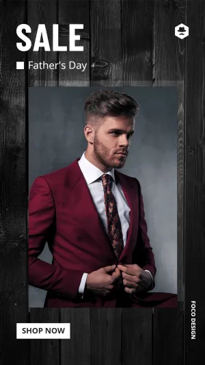 Father's Day Men's Suits Clothing Fashion Sale Promo Ecommerce Story