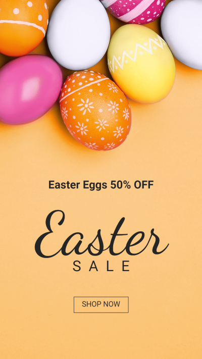 Rectangle Element Easter Egg Home Decorations Sale Promotion Ecommerce Story