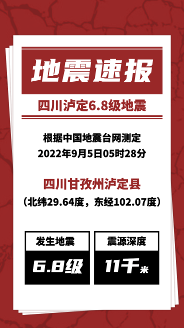 热点地震资讯手机海报预览效果