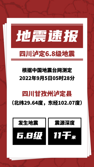 热点地震资讯手机海报