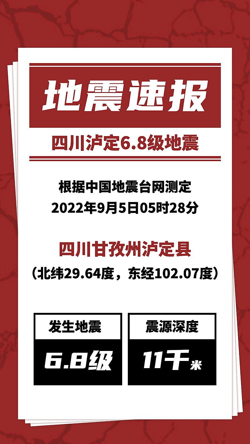 热点地震资讯手机海报