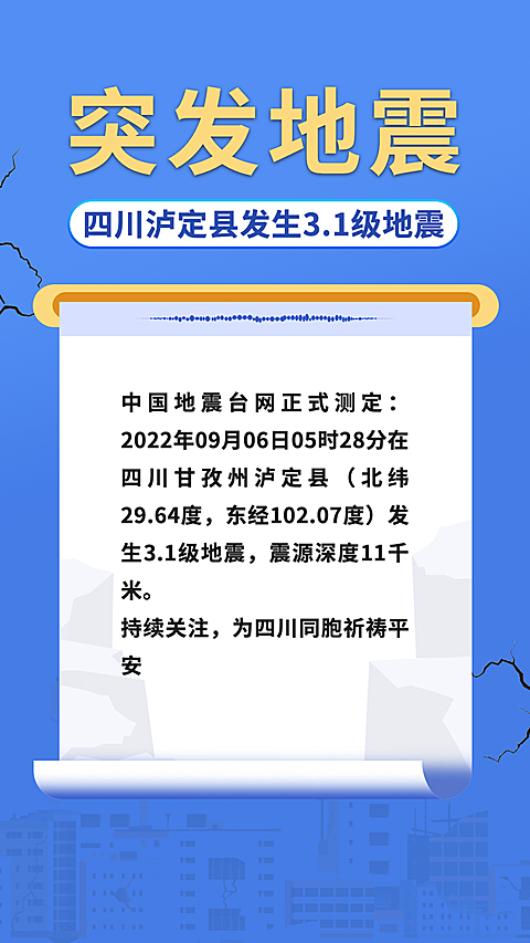 热点地震资讯手机海报