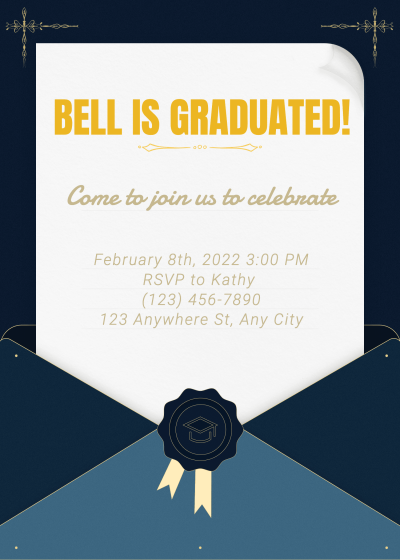 Literary Graduation Cap Icon Graduation party invitation letter