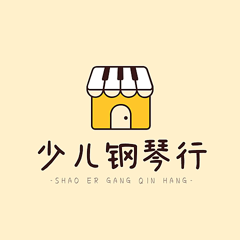 钢琴行乐器图形logo设计