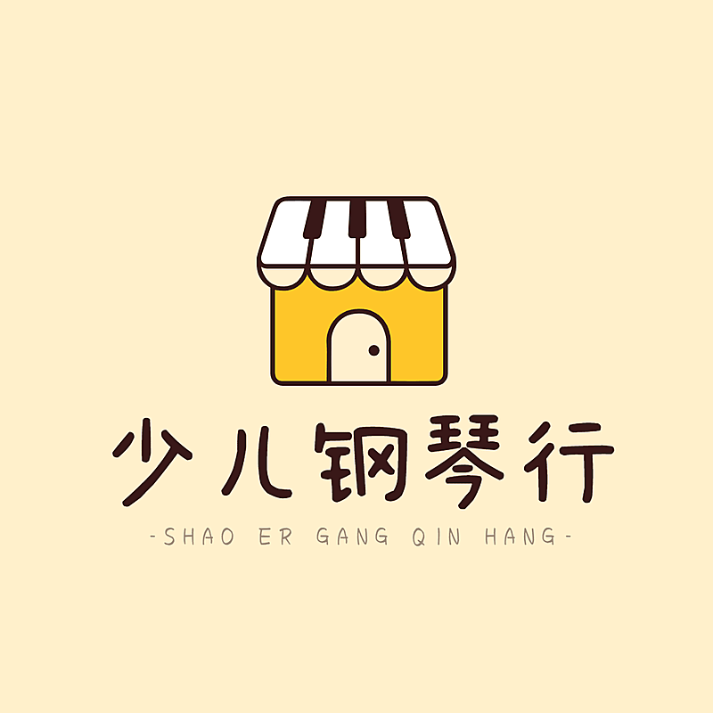 钢琴行乐器图形logo设计