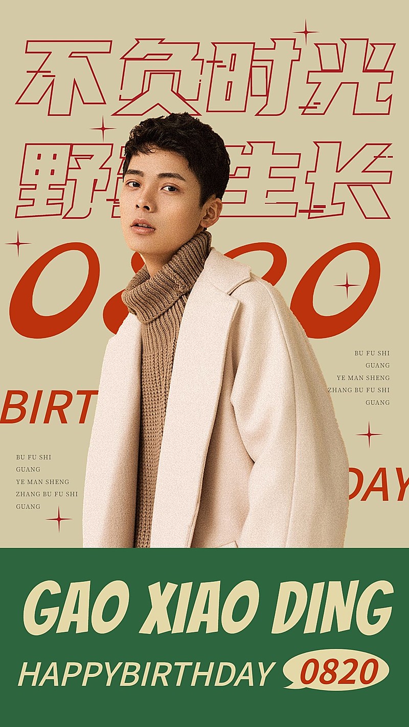 简约风明星生日祝福海报