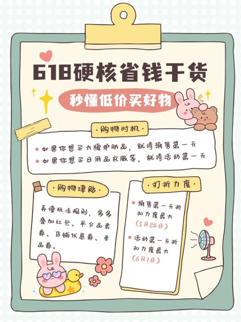 618活动预告小红书配图预览效果
