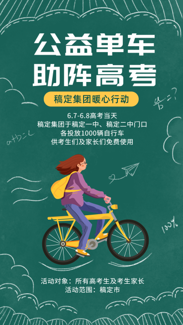 高考企业公益活动宣传海报预览效果