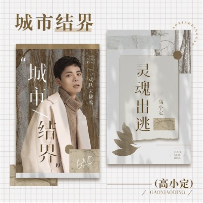 时尚简约风明星应援饭制周边小卡预览海报