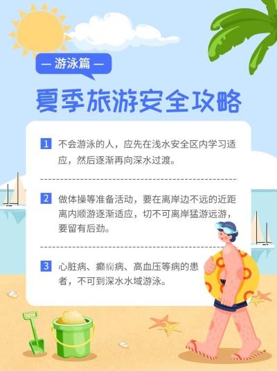 夏季旅游攻略宣传小红书配图