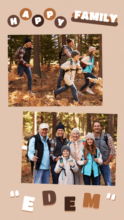 Literary Fresh Style Family Mountain Climbing Moment Record Instagram Story