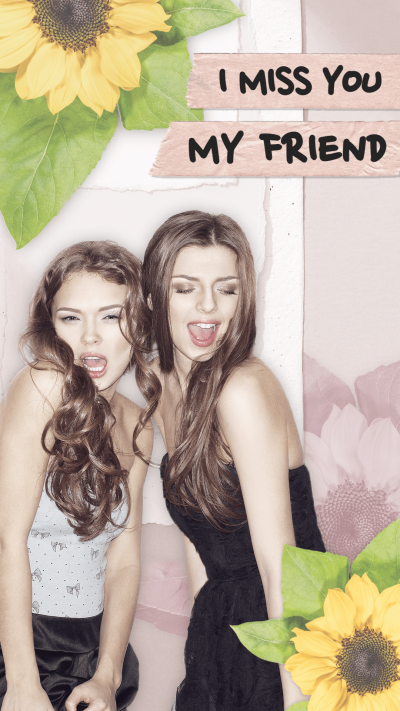 Literary Tearing paper style Flower Element Friendship Text Instagram story