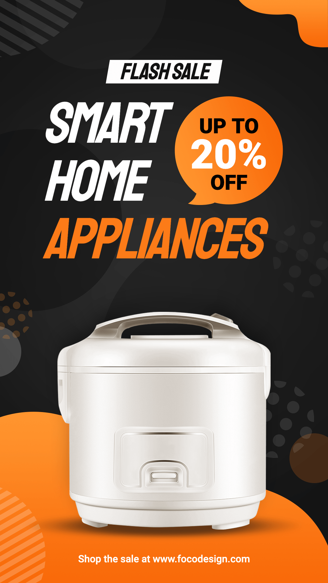 Rice Cooker Kitchenware Cookware Home Electronic Appliance Sale Promo Ecommerce Story预览效果