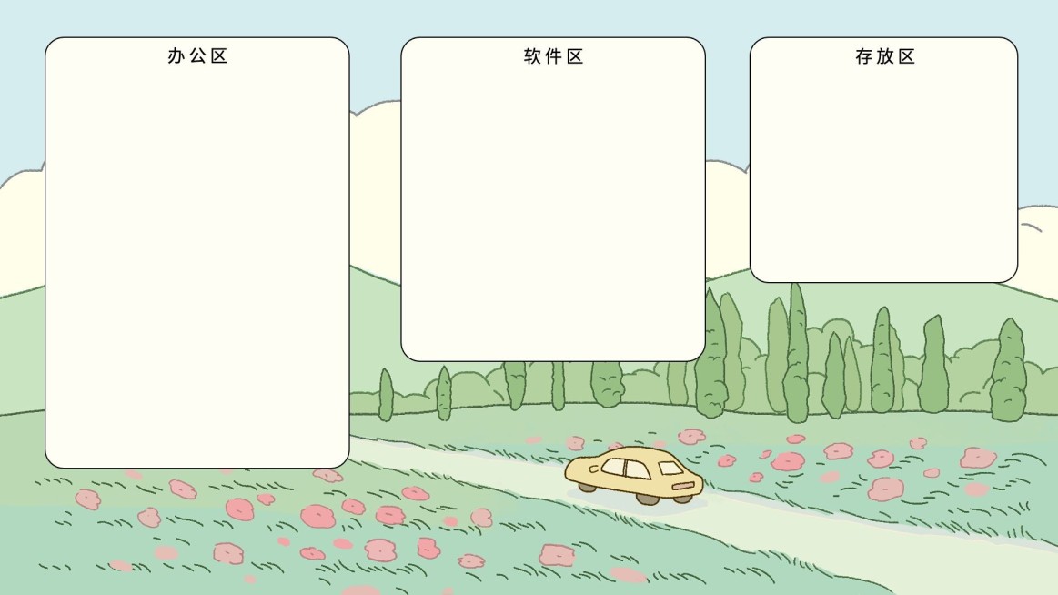 唯美实景插画电脑桌面分区壁纸预览效果