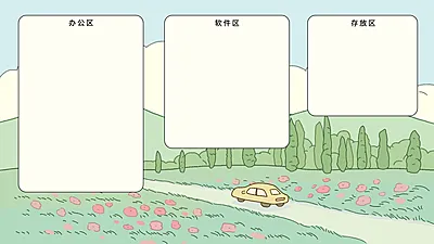 唯美实景插画电脑桌面分区壁纸