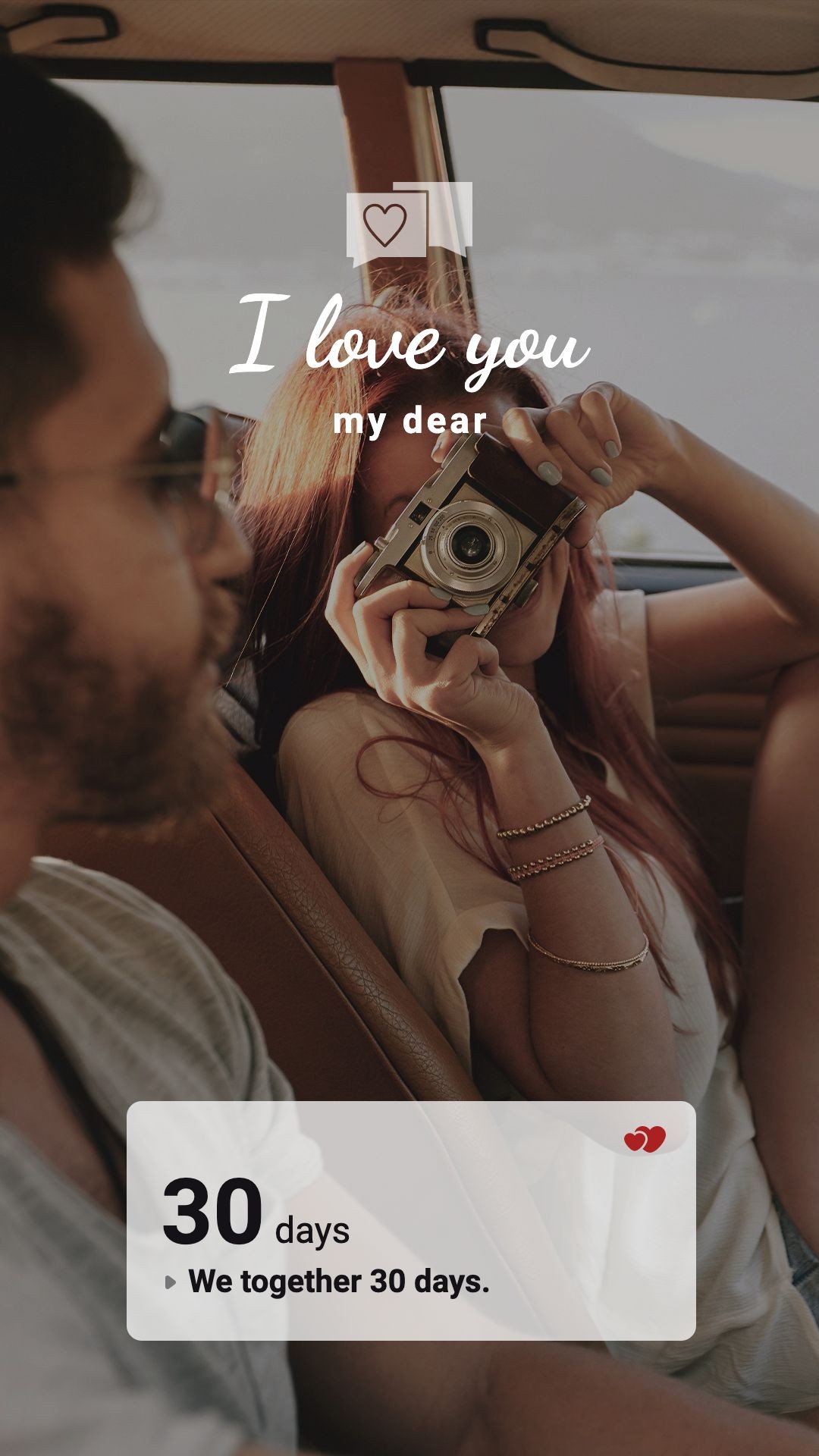 Literary Style Couple Moment Record iPhone interface simulation Instagram story