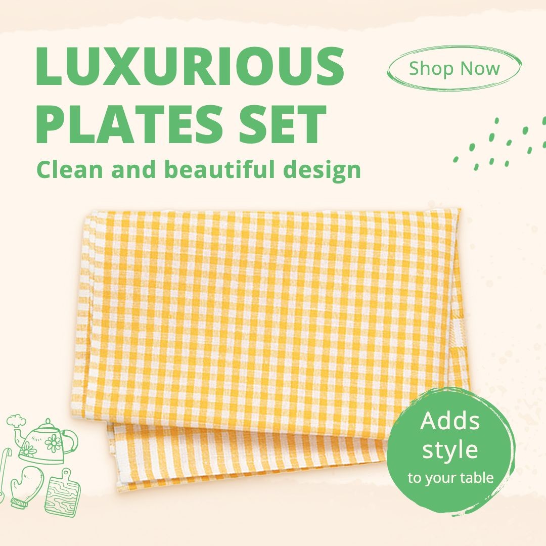 Kitchenware Cleaning Cloth Promo Ecommerce Product Image