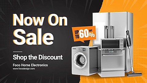 Home Electronic Appliances Discount Sale Promo Ecommerce Banner