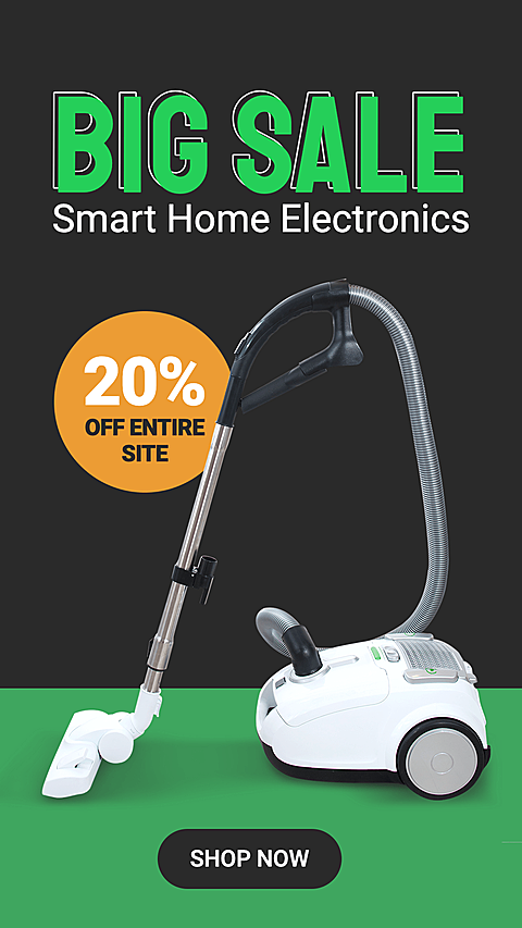 Dust Cleaner Home Electronic Appliance Discount Sale Promo Ecommerce Story
